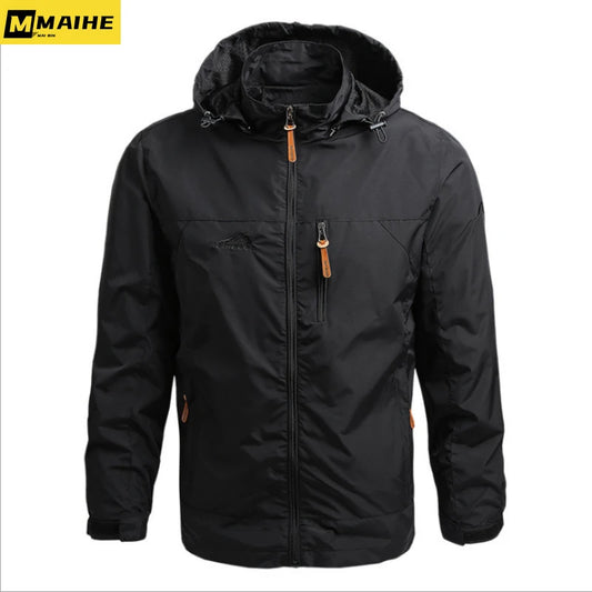 Chaqueta de Caza Táctica Militar para Hombre - Gorpcore Cortavientos Impermeable con Bolsillos para Otoño