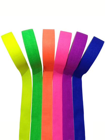 6 Pcs Cinta Fluorescente UV Neón para Decoración de Fiestas y Advertencias, Cinta Luminiscente para Hogar, Bodas y Escaleras