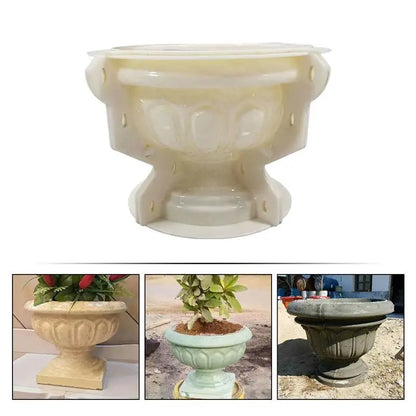 Molde para macetero DIY, molde de plástico para hacer macetas de estilo europeo, ideal para bonsái y manualidades en cemento