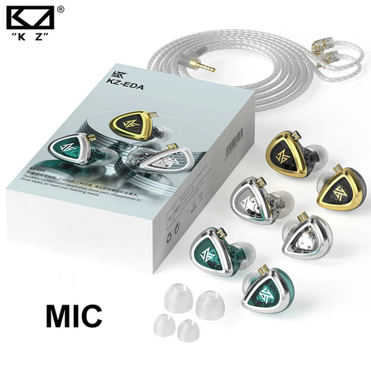 3 Pares de Auriculares de Audio / Auriculares In-Ear Monitor EDA Balanceados para Deportes con Cancelación de Ruido, Auriculares HIFI con Auriculares Desmontables
