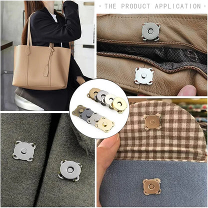Botones Magnéticos Invisibles de Metal para Bolsos y Ropa – Cierres y Aseguradores para DIY (1/5/10 Sets)