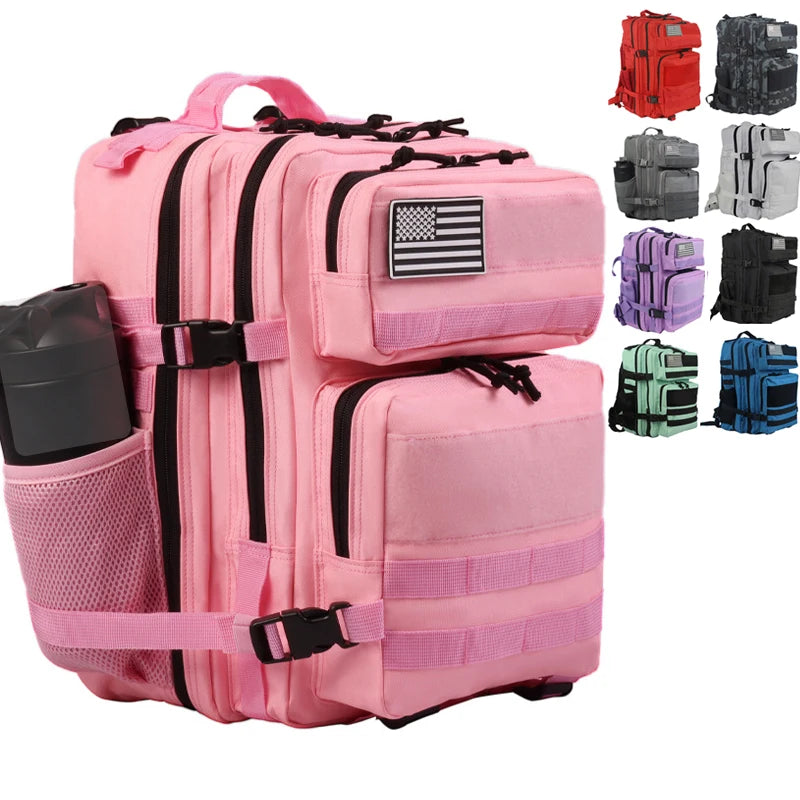 Mochila Táctica de 25L y 45L para Camping, Senderismo y Actividades al Aire Libre - 900D con Sistema Molle