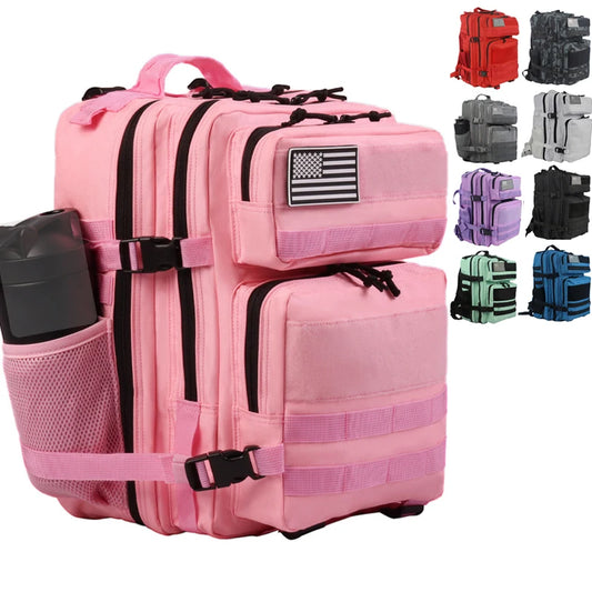 Mochila Táctica de 25L y 45L para Camping, Senderismo y Actividades al Aire Libre - 900D con Sistema Molle