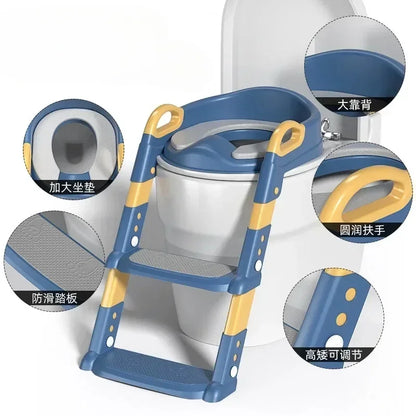 New Stepped Children's Toilet Foldable Foot Stool – Multi-functional Toilet Training Potty Ladder for Kids