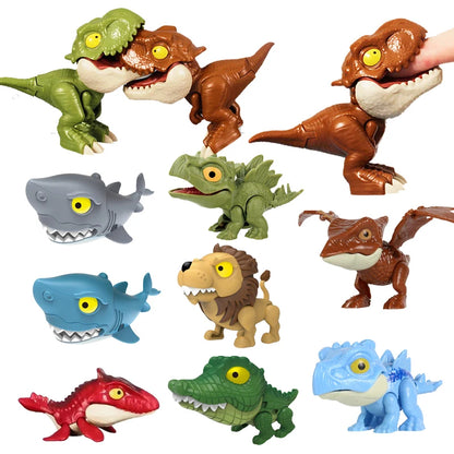 Modelo de Dinosaurio Tiranosaurio Rex Móvil con Mandíbulas de Juguete – Dinosaurio Biting Finger Movible para Niños y Adultos