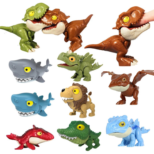 Modelo de Dinosaurio Tiranosaurio Rex Móvil con Mandíbulas de Juguete – Dinosaurio Biting Finger Movible para Niños y Adultos