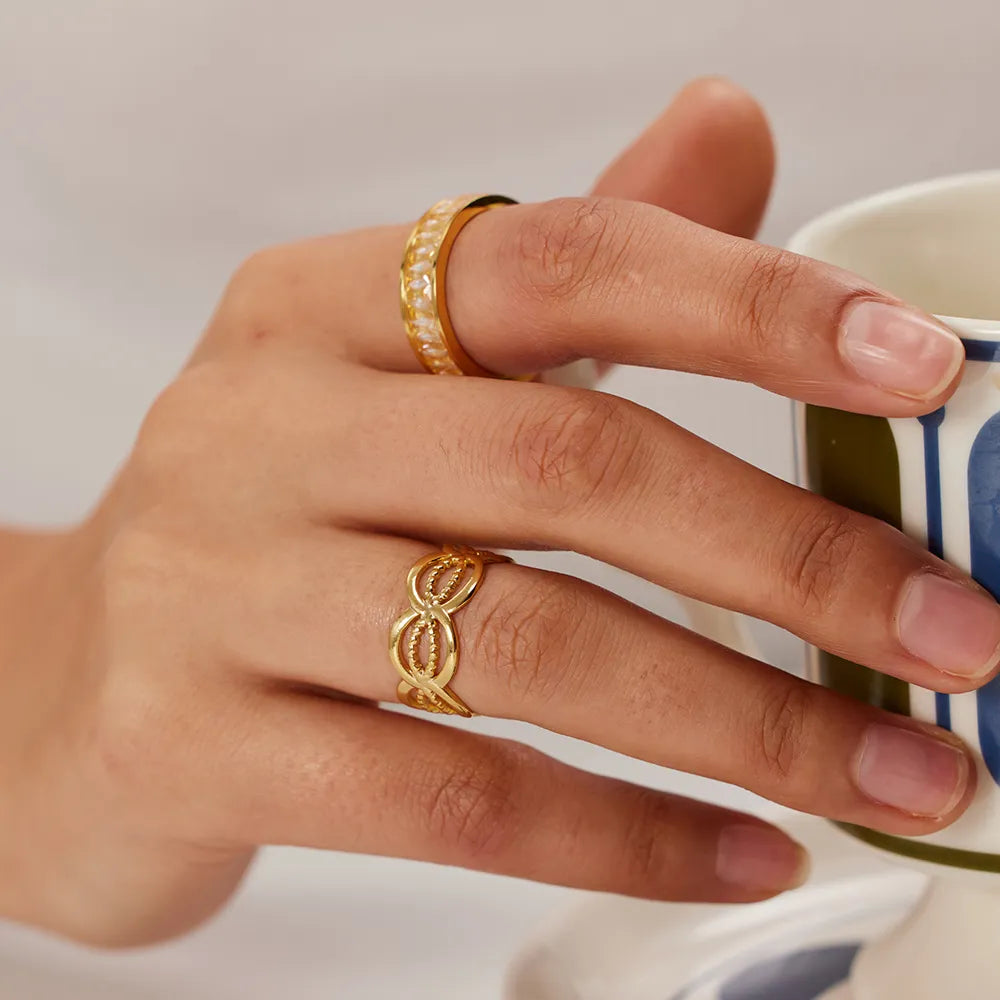 Anillo Uworld de Acero Inoxidable con Piedra Natural Turquesa Verde y Malaquita para Mujeres, Joyería Veraniega Bohemia y Estilizada