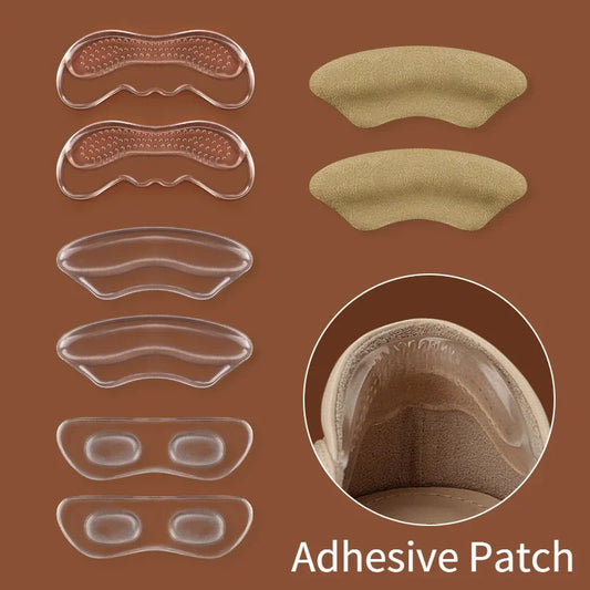 2 Piezas de Almohadillas de Gel Silicona Invisibles para Talón - Protectores Adhesivos para Zapatos y Alivio del Dolor en los Pies
