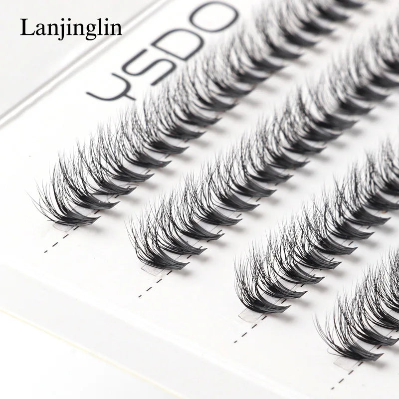 Extensiones de Pestañas Individuales, 10 Filas con 200 Racimos por Caja: Pestañas Falsas para Maquillaje Profesional y Extensión de Pestañas
