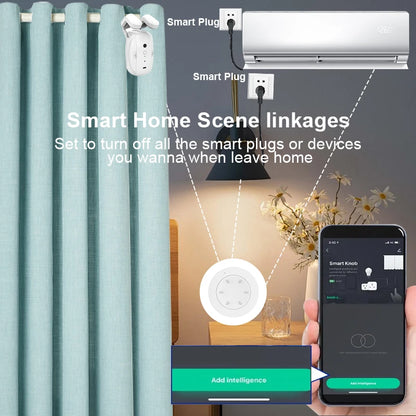 Interruptor de Perilla Inteligente ZigBee Tuya Dimmer Remoto Inalámbrico con Vinculación de Escenarios y Automatización de Luz