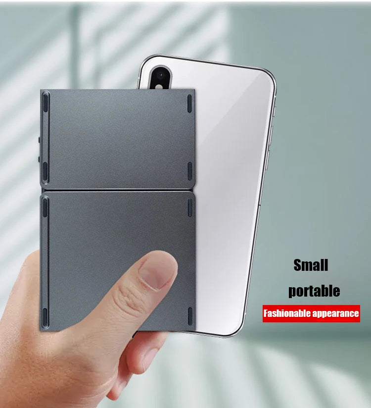Teclado Inalámbrico Plegable con Bluetooth y Touchpad para Windows, Android, iOS - Teclado Mini de Botones Multifunción
