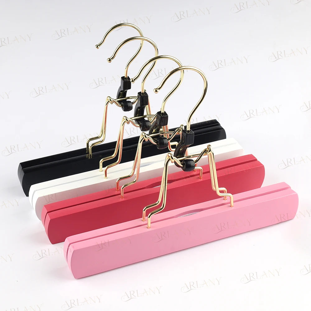 ARLANY-colgador de extensiones de pelo de madera, soporte de almacenamiento de doble cara para postizos, pantalones, percha para ropa, portador de pantalones, soporte para peluca