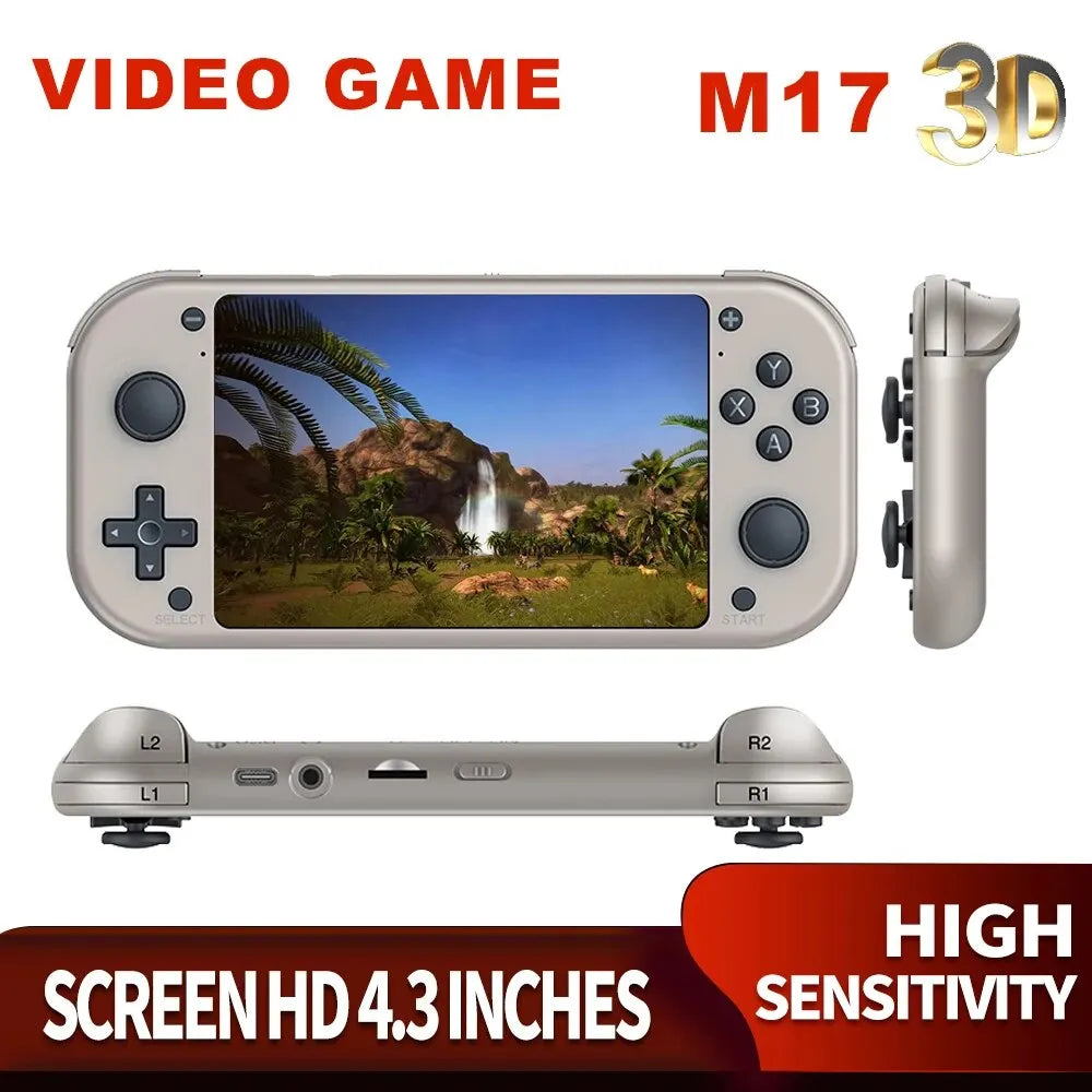 Consola de Videojuegos Retro BOYHOM M17 con Pantalla IPS de 4.3 Pulgadas y Sistema Operativo de Código Abierto Linux - Reproductor de Video Portátil de Bolsillo para PSP