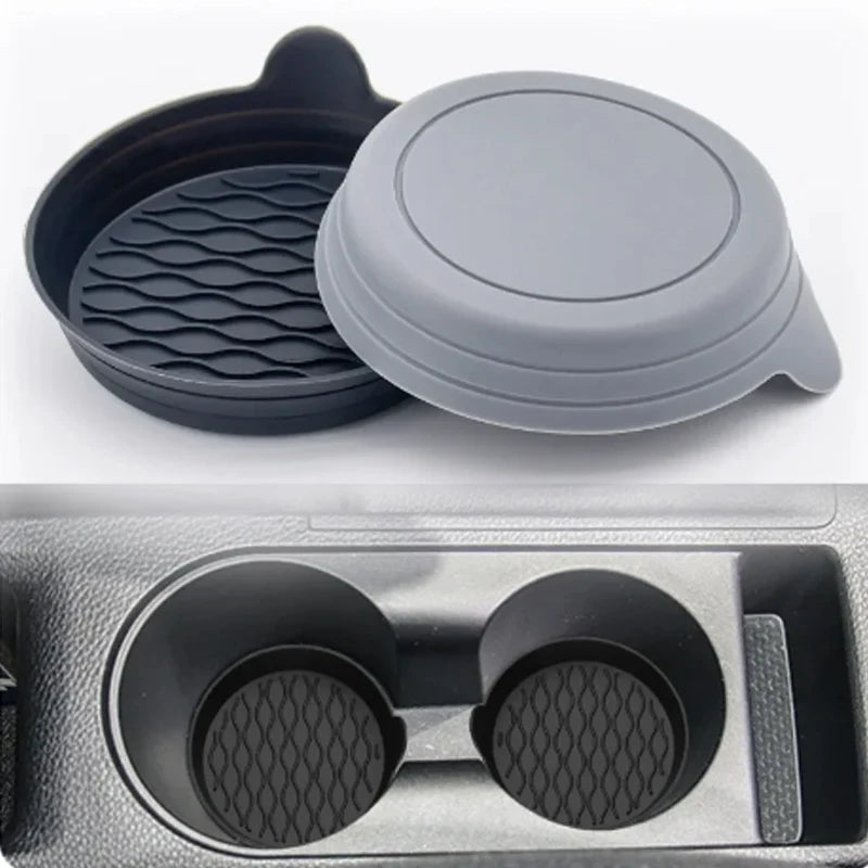 Posavasos Antideslizante de Silicona para Coche, Alfombrilla Decorativa para Soporte de Bebidas, Accesorio Interior de Vehículo