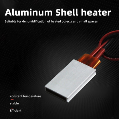 Placa de Calentamiento Eléctrica PTC de 12V – Termostato de 70°C a 200°C con Carcasa de Aluminio para Conservación de Calor y Anticongelante