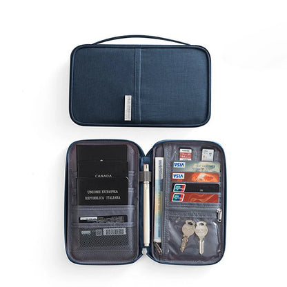 Cartera de viaje para pasaporte familiar, accesorios de viaje Unisex, estuche organizador de documentos impermeable, tarjetero de identificación