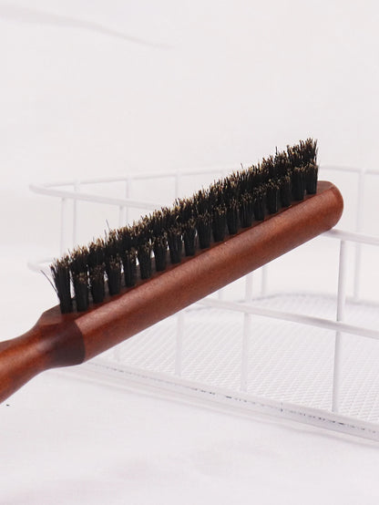 Peine de línea fina profesional para rasgar la espalda, cepillo de pelo esponjoso con mango de madera, peine de masaje del cuero cabelludo antiestático, peinado del cabello