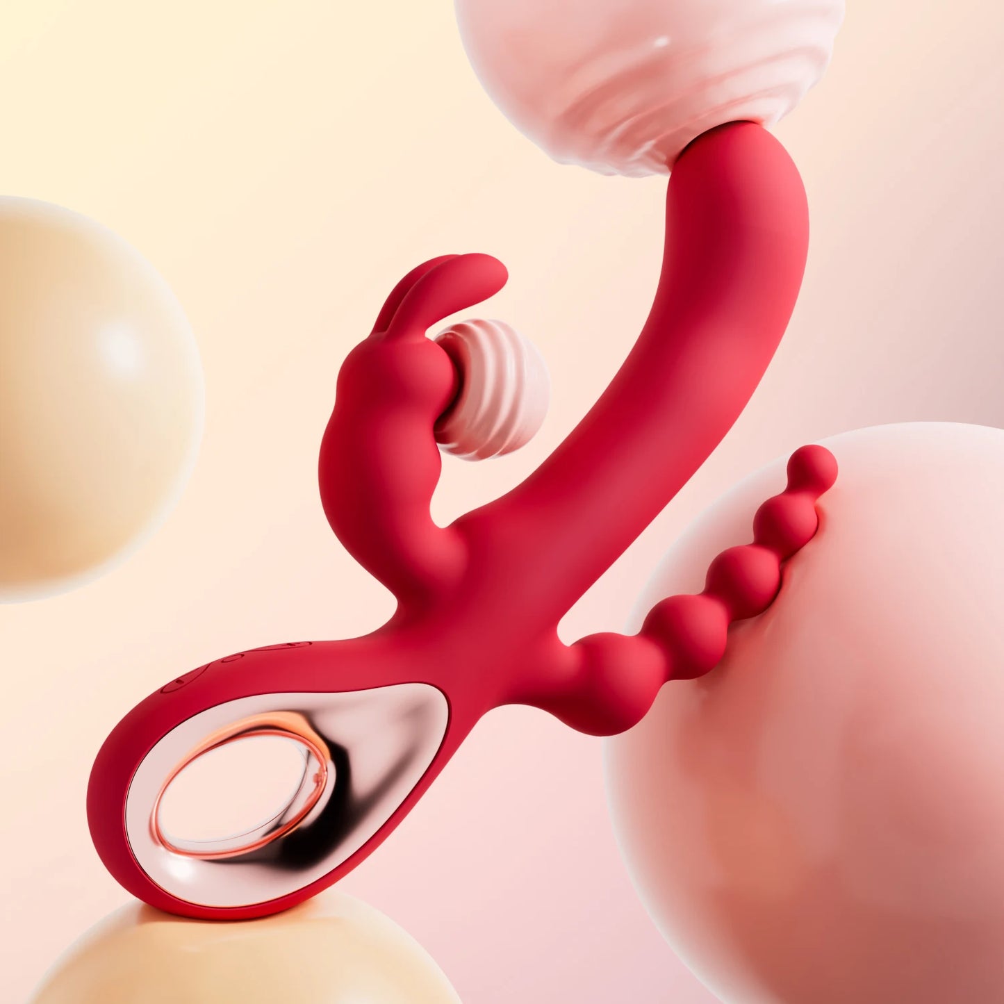 Consolador 3 en 1 Conejo Vibrador para Mujeres – Estimulador de Punto G, Clítoris y Anal, Juguete Sexual para Orgasmo Femenino