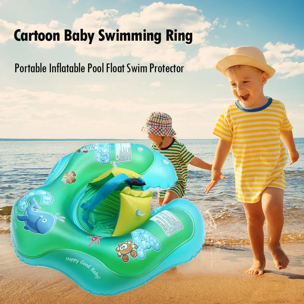 Aro de Natación para Bebé - Flotador Inflable Infantil de Dibujos Animados para Piscina, Anillo de Baño, Salvavidas Portátil