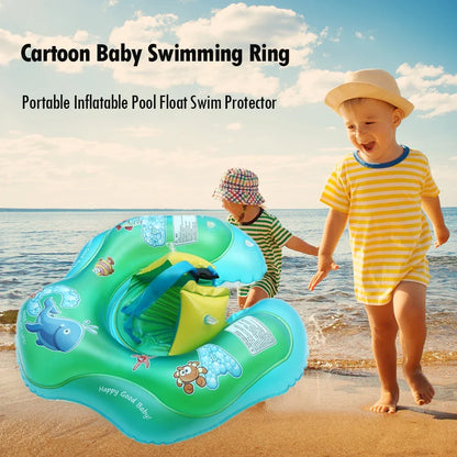 Aro de Natación para Bebé - Flotador Inflable Infantil de Dibujos Animados para Piscina, Anillo de Baño, Salvavidas Portátil
