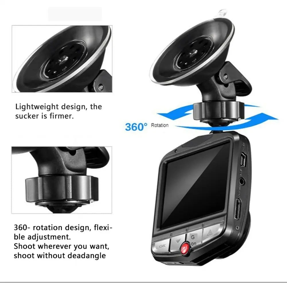 Cámara Dashcam HD 1080p para Automóvil - Grabadora DVR con Visión Nocturna y Sensor de Impacto