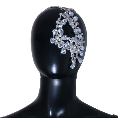 Máscara de Media Cara de Lujo para Mujeres - Accesorios de Baile Elegantes con Cristales para Halloween y Fiestas de Venecia