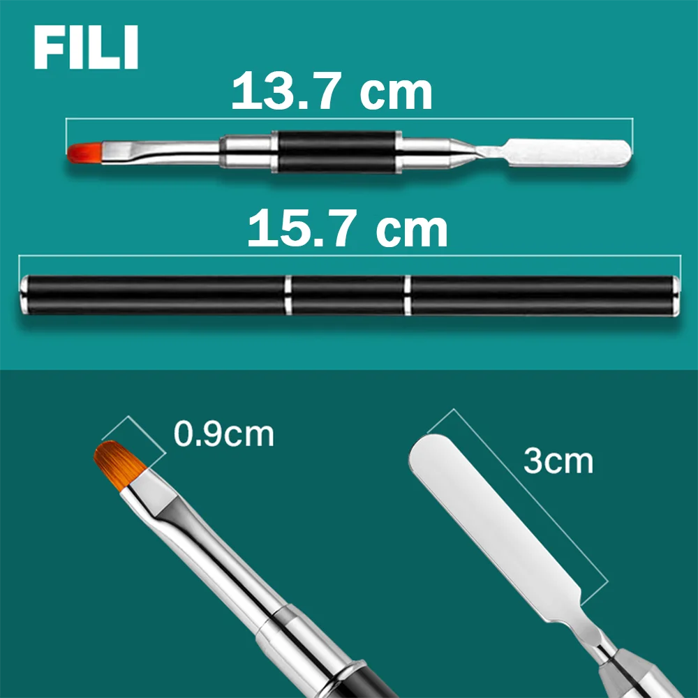 Juego de herramientas de arte de uñas, molde de construcción rápida, Kit de pinceles para uñas, formas duales, sistema de extensión de uñas con bolígrafo de uñas, Clips de Gel para forma superior