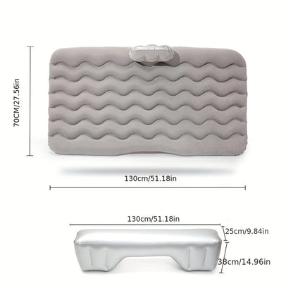 Colchón Inflable para Auto y Viaje Universal para Asiento Trasero | Sofá Multiusos para Camping y Almohadas | Cama Portátil 70x130cm