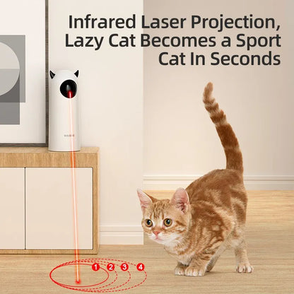 ROJECO Juguetes Automáticos para Gatos Interactivos con Láser LED, Juguete Electrónico Portátil para Gatos y Perros en Interiores