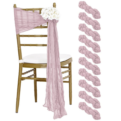 Fajas de gasa verde salvia para sillas de boda, 30 piezas, 30x275 cm, con lazo decorativo para eventos y recepciones