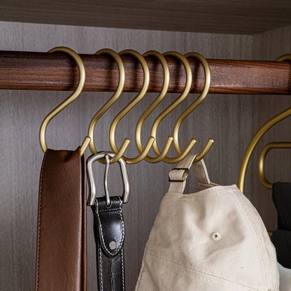 Ganchos de Aleación de Aluminio en Forma de S – Colgador Práctico para Ropa y Cocina, Juego de 5 Piezas