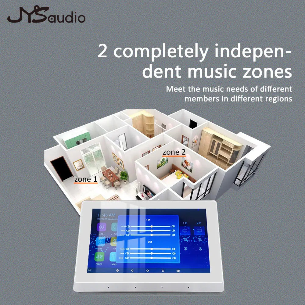 Amplificador de Sonido para Teatro en Casa Inteligente con WiFi y Bluetooth - Panel de Música Android Empotrado en Pared - Altavoces Estéreo Mini de Techo para Hotel y Residencial