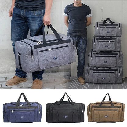 Bolsa de Viaje para Hombre Oxford Impermeable, Equipaje de Mano, Gran Capacidad, Bolsa de Viaje de Fin de Semana