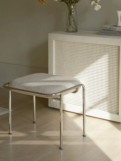 Taburete nórdico de hierro suave para cambiar zapatos - Taburete simple para comedor, taburete creativo para dormitorio, restaurante y cafetería