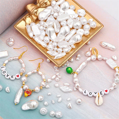 Cuentas de Perlas de Imitación ABS Irregulares - Accesorios para Pendientes, Collares y Pulseras DIY