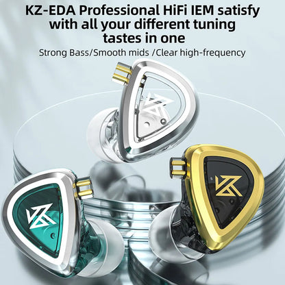 3 Pares de Auriculares de Audio / Auriculares In-Ear Monitor EDA Balanceados para Deportes con Cancelación de Ruido, Auriculares HIFI con Auriculares Desmontables