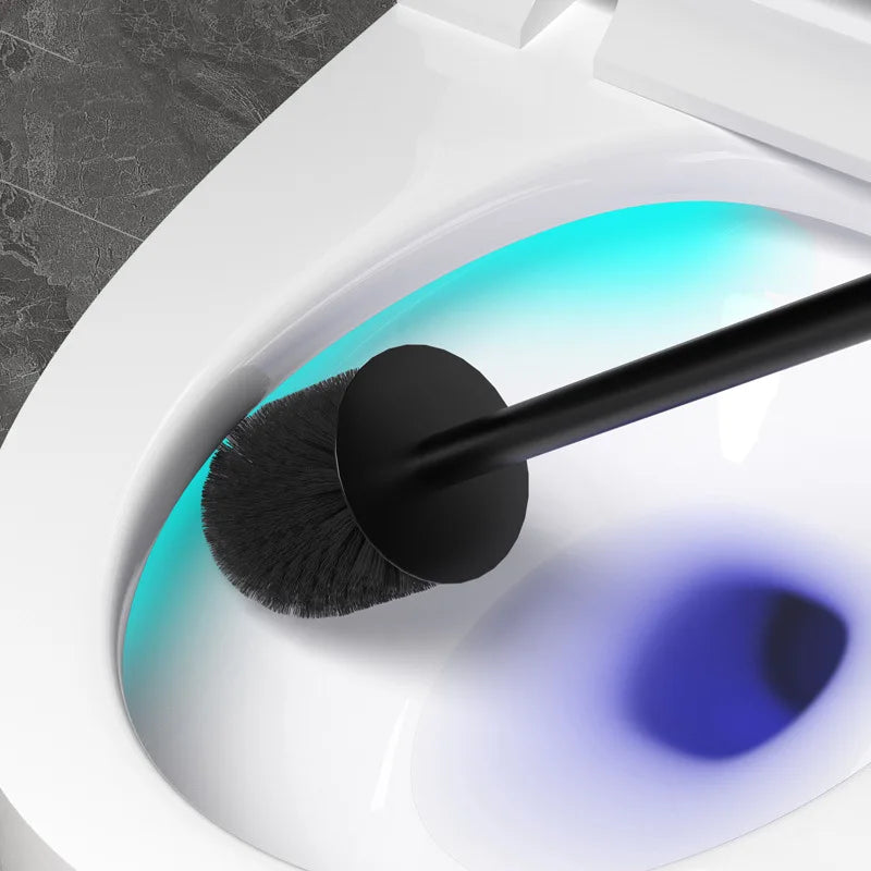 Soporte de Escobilla de Inodoro Montado en la Pared – Accesorios Creativos de Baño en Aleación de Aluminio