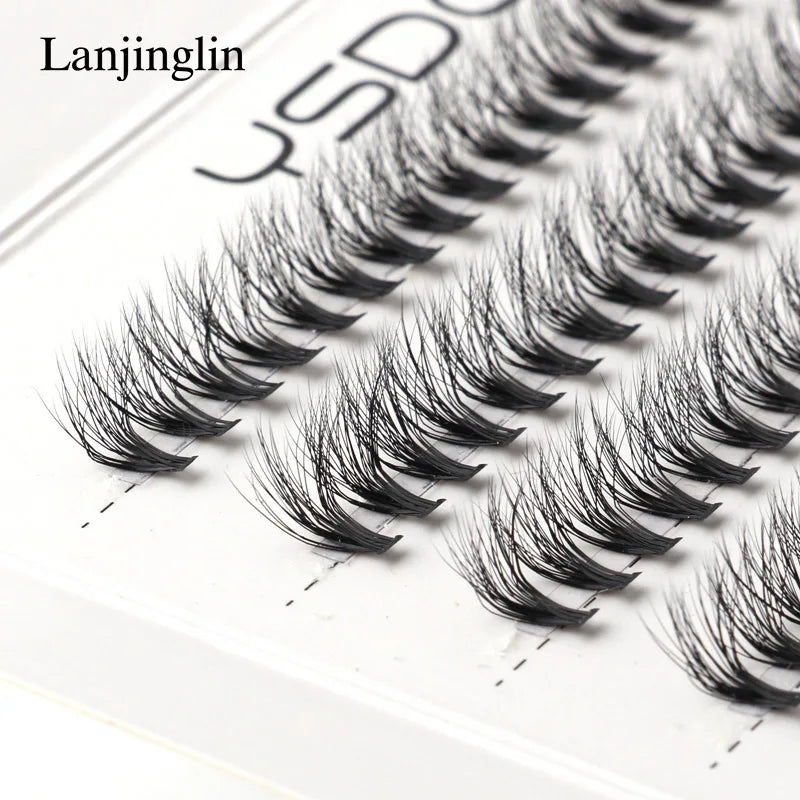 Extensiones de Pestañas Individuales, 10 Filas con 200 Racimos por Caja: Pestañas Falsas para Maquillaje Profesional y Extensión de Pestañas