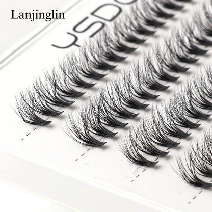 Extensiones de Pestañas Individuales, 10 Filas con 200 Racimos por Caja: Pestañas Falsas para Maquillaje Profesional y Extensión de Pestañas