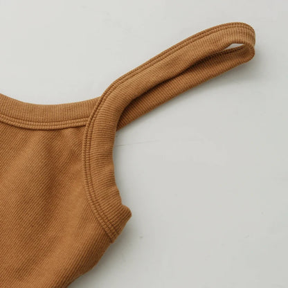 Top Corto de Tubo para Mujer en Algodón Tejido, Diseño Ajustado y Sin Mangas – Crop Top de Verano, Streetwear Casual