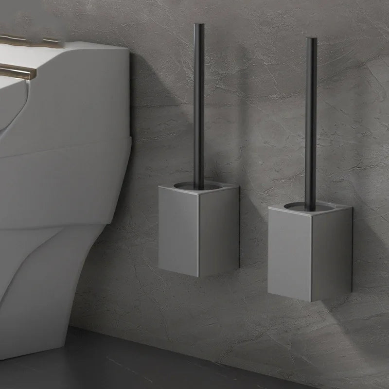 Soporte de Escobilla de Inodoro Montado en la Pared – Accesorios Creativos de Baño en Aleación de Aluminio