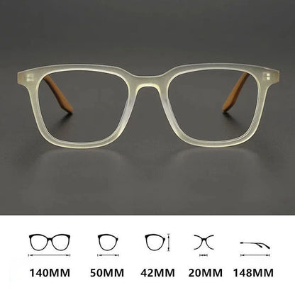 UVLAIK - Gafas Cuadradas Vintage TR90 Unisex, Montura de Miopía, Gafas Graduadas Ópticas, Montura Retro, Gafas Mate