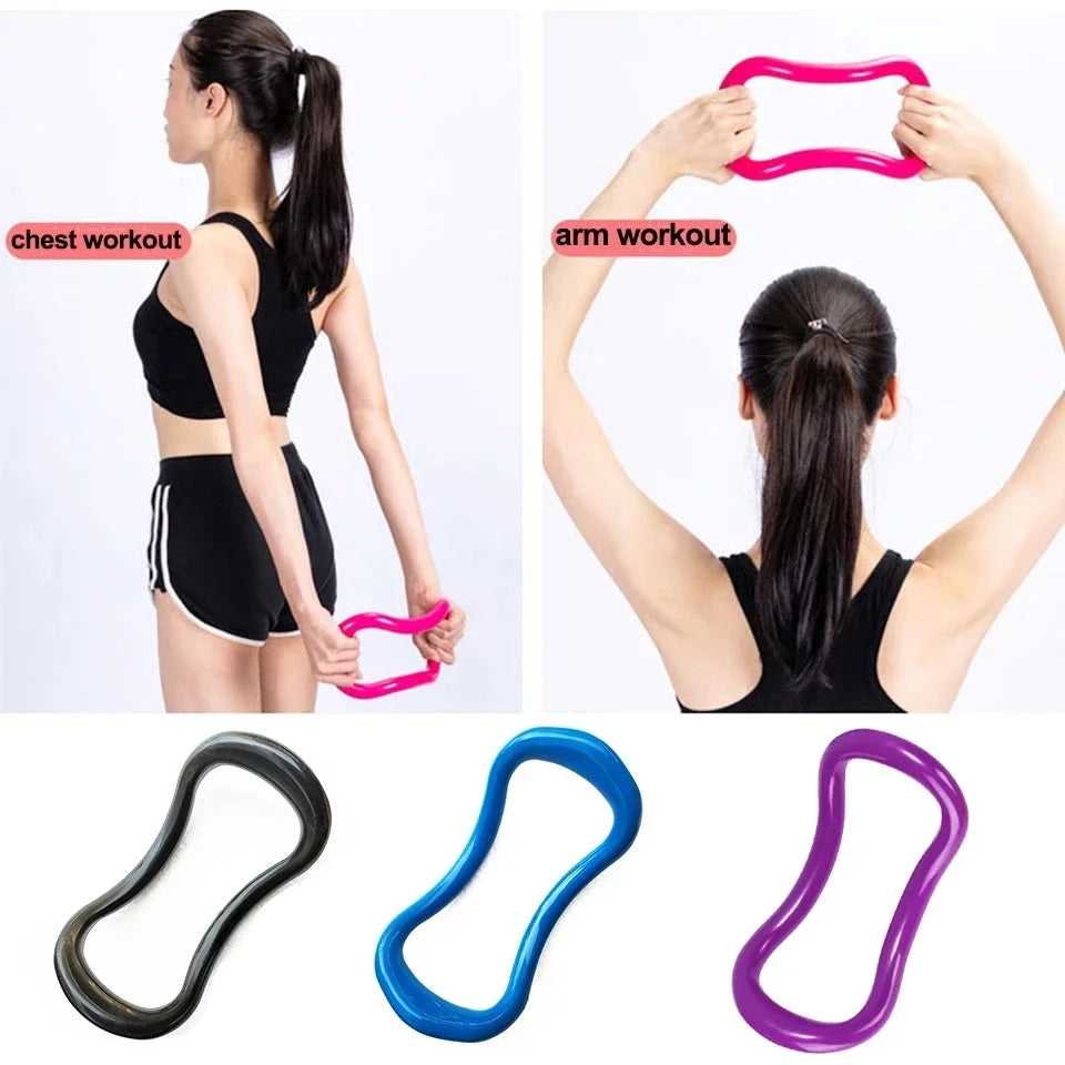 Anillo de Yoga para Ejercicio - Accesorio Deportivo para Práctica en Casa, Círculo de Yoga y Pilates, Anillo Mágico de Fitness para Culturismo