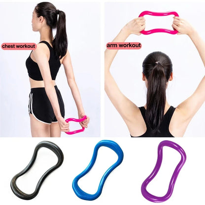 Anillo de Yoga para Ejercicio - Accesorio Deportivo para Práctica en Casa, Círculo de Yoga y Pilates, Anillo Mágico de Fitness para Culturismo