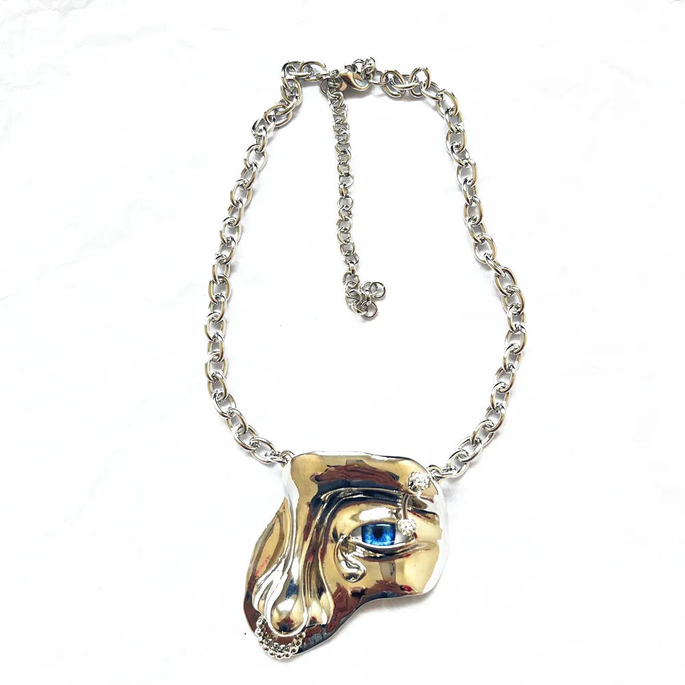 Collar Vintage Barroco para Mujer | Joyería de Moda con Cadena Larga Exagerada | Accesorio Estilo Clásico