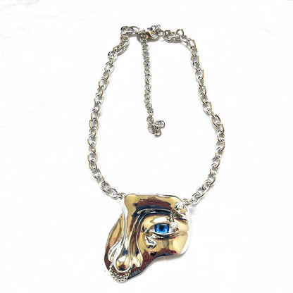 Collar Vintage Barroco para Mujer | Joyería de Moda con Cadena Larga Exagerada | Accesorio Estilo Clásico