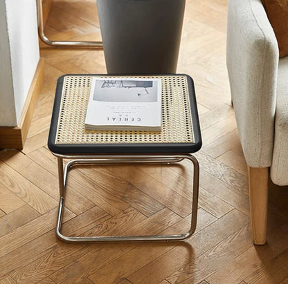 Mesa de té media para sala de estar, hogar pequeño, lado familiar, varias combinaciones de luz, lujo Retro, celebridad Web, tejido de ratán GL