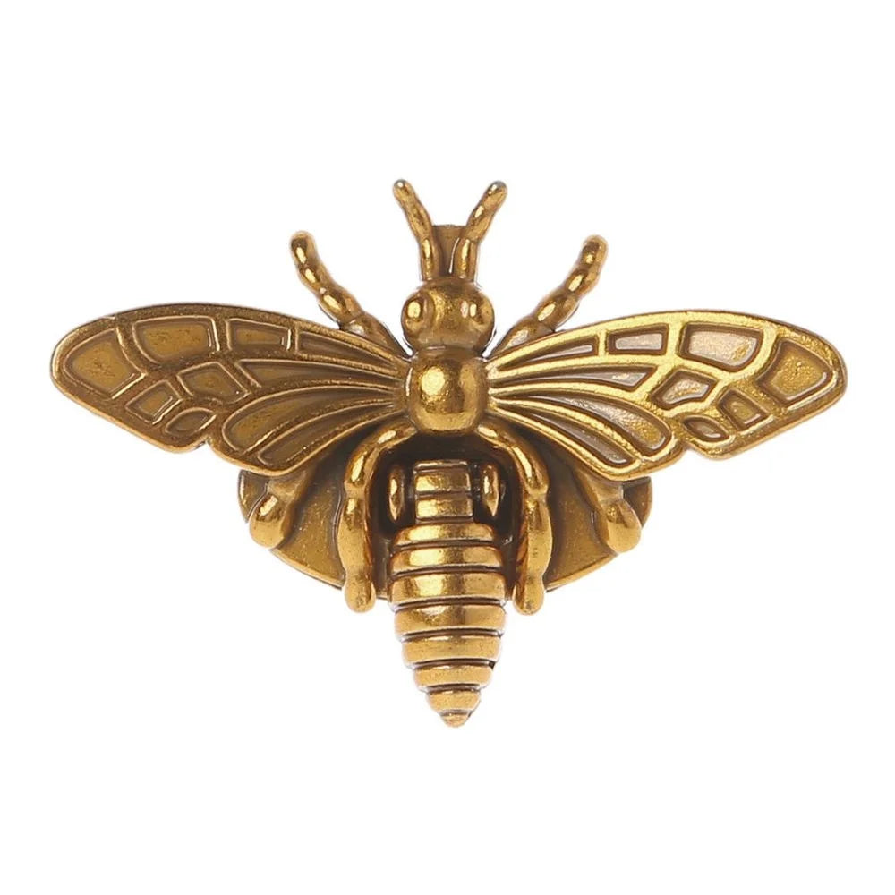Broche de Metal en Forma de Abeja para Cierres de Bolsos, Accesorio Retro para DIY, para Bolsos de Cuero y Carteras