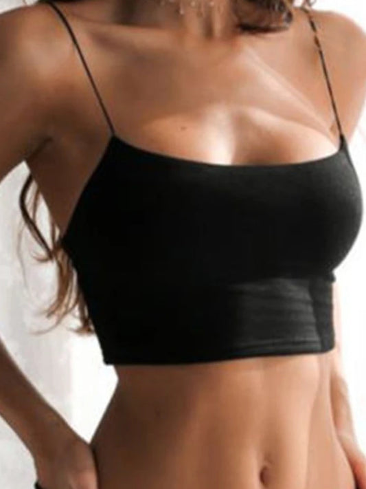 Top de Verano Sexy para Mujeres - Crop Halter Negro, Camiseta de Espalda Descubierta, Casual y a la Moda