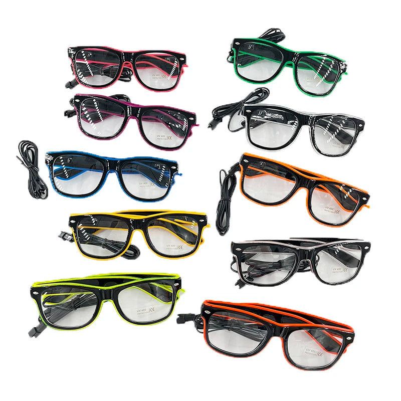 Gafas Luminosas LED con 3 Modos - Gafas Fluorescentes para Fiestas, Halloween y Navidad